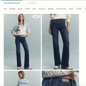 LE JEAN Baby Bootcut High-Rise Jeans